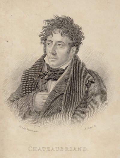 シャトーブリアンの子爵の肖像 作： アン・ルイス・ジロデ・ド・ルーシー・トリオソン